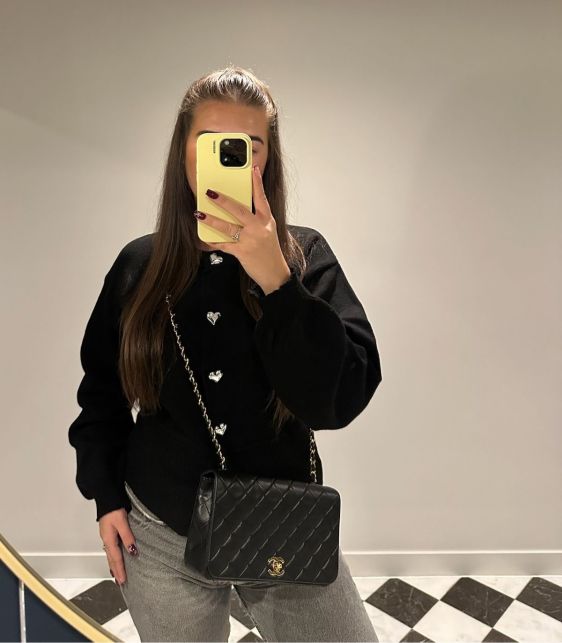 Black Quilted Lambskin Vintage Small Classic Single Full Flap Bag