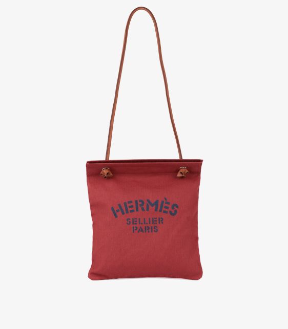 Rouge H Canvas & Gold Swift Leather Aline Grooming Bag