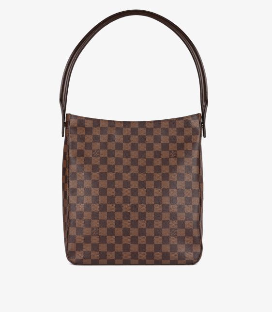 Damier Ebene Coated Canvas & Calfskin Leather Special Order Vintage Looping GM