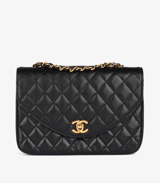 Chanel Black Fur & Tweed Medium Classic Flap Bag HB5156 | Xupes