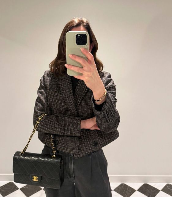 Black Quilted Lambskin Vintage Medium Classic Double Flap Bag