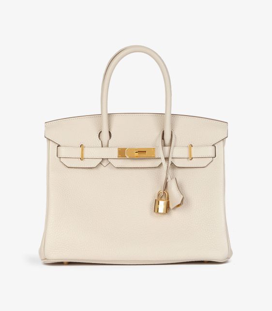 Craie Togo Leather Birkin 30cm Retourne