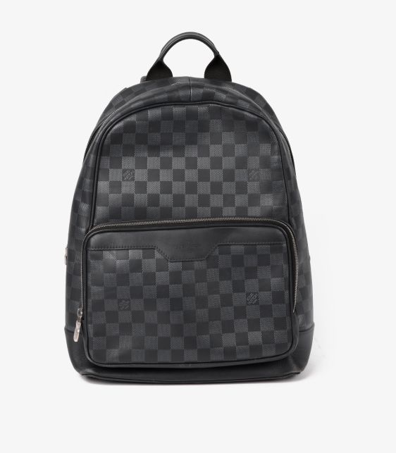 A Pre-Loved Louis Vuitton Damier Graphite Ifini Calfskin Leather Campus Backpack from Xupes