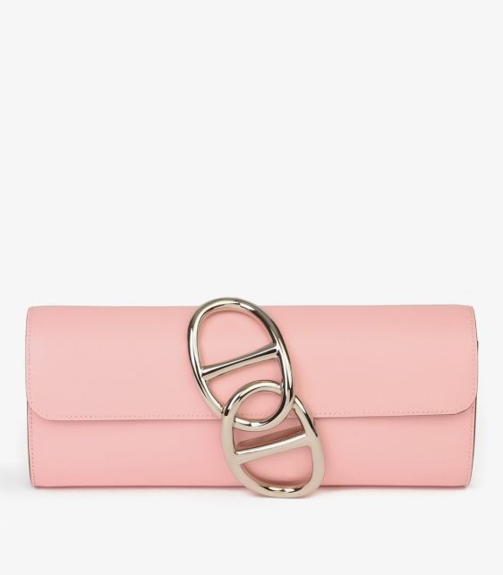 A Pre-Loved Hermès Rose Sakura Tadelakt Leather Egee from Xupes