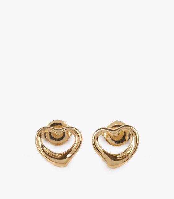 A Pre-Loved Tiffany & Co. 18ct Yellow Gold Elsa Peretti Open Heart Stud Earring from Xupes
