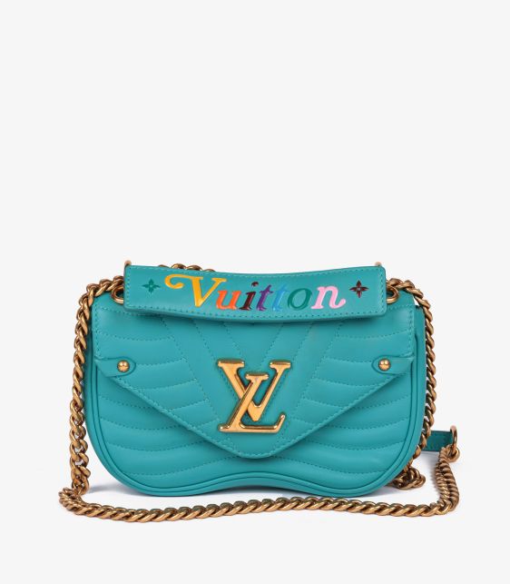 Malibu Green Quilted Calfskin Leather New Wave Chain PM
