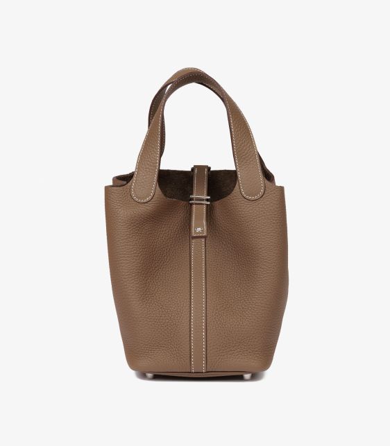 Hermès Etoupe Togo Leather Picotin Lock 18