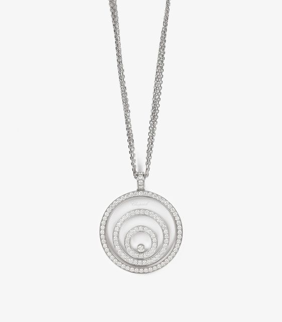 Chopard Pavé Diamond 18ct White Gold Happy Spirit Pendant