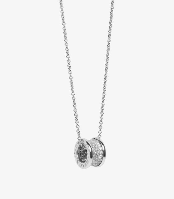 Bulgari Diamond Pavé 18ct White Gold B.zero1 Necklace
