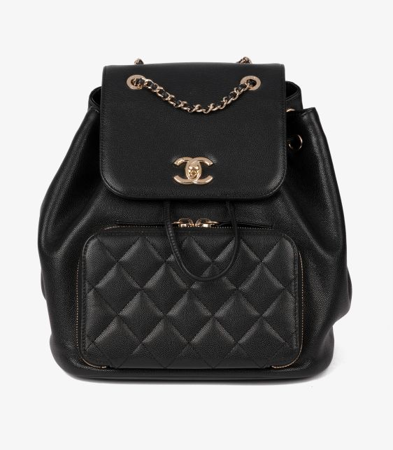 A pre-loved Chanel Black Caviar Leather & Lambskin Affinity Backpack