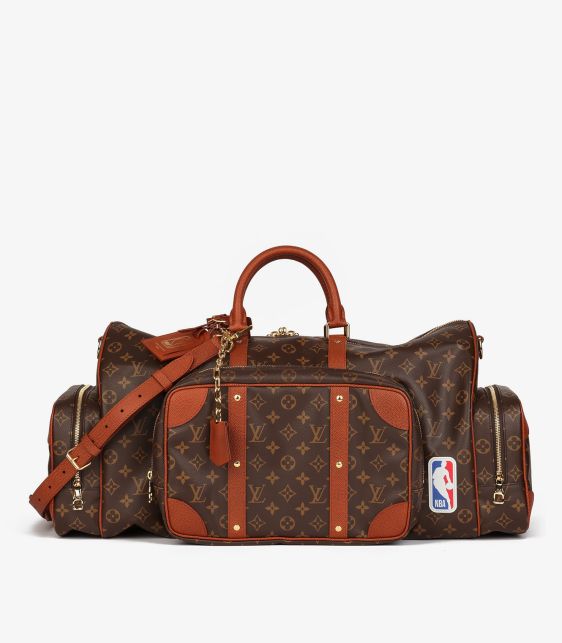 x NBA Brown Monogram Coated Canvas & Embossed Calfskin Leather Trio Pocket Keepall