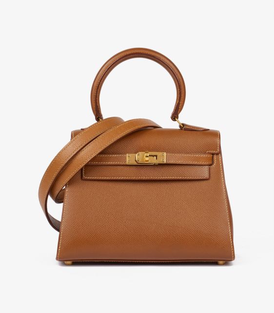 Gold Courchevel Leather Vintage Kelly 20cm