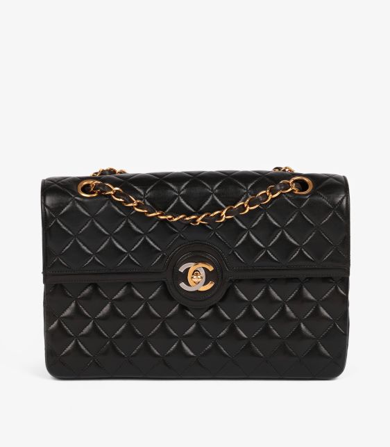 Black Quilted Lambskin Vintage Paris-Limited Medium Classic Single Flap Bag