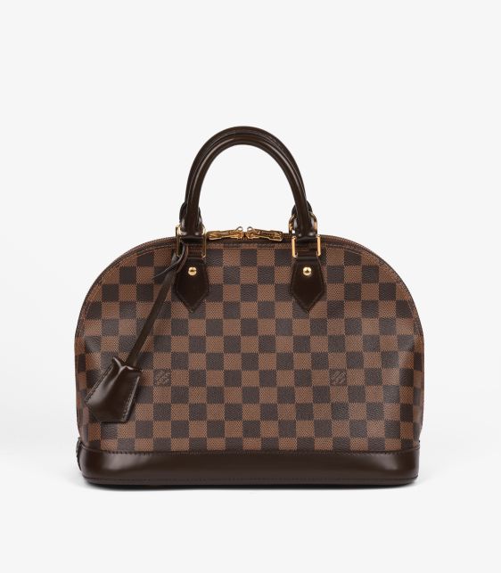 Damier Ebene Coated Canvas & Calfskin Leather Alma PM