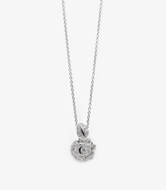 Diamond 18ct White Gold Small Rose Bagatelle Necklace