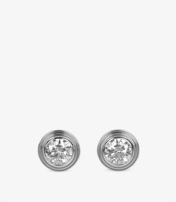 0.18ct Diamond 18ct White Gold D'amour Small Stud Earrings