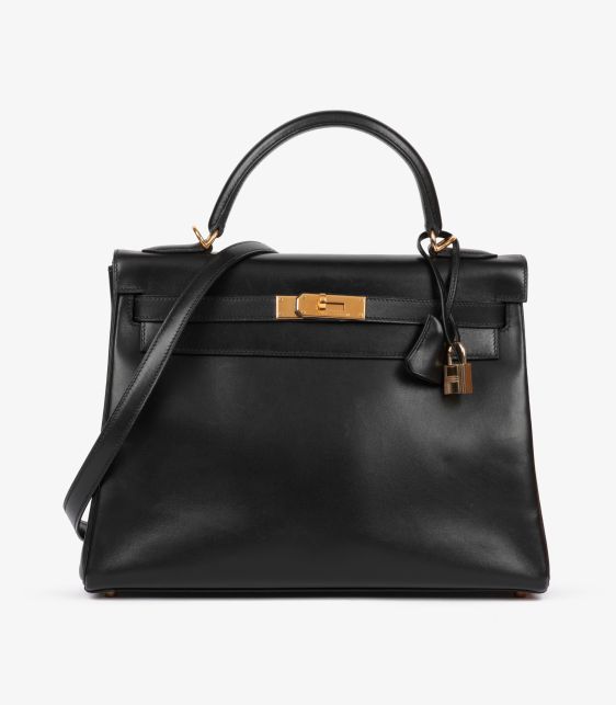 Black Box Calf Vintage Kelly 32cm Retourne