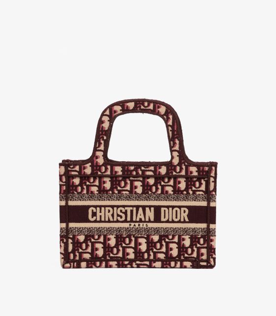 Burgundy Oblique Monogram Canvas Mini Book Tote