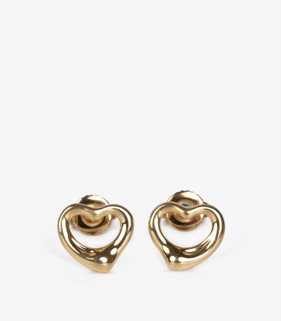 18ct Yellow Gold Elsa Peretti Open Heart Stud Earring