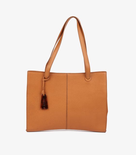 Golden Brown Caviar Leather Vintage Timeless Shoulder Tote