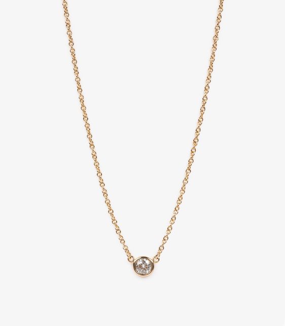 0.17ct Brilliant Cut 18ct Yellow Gold Elsa Peretti Diamonds by the Yard Solitaire Pendant
