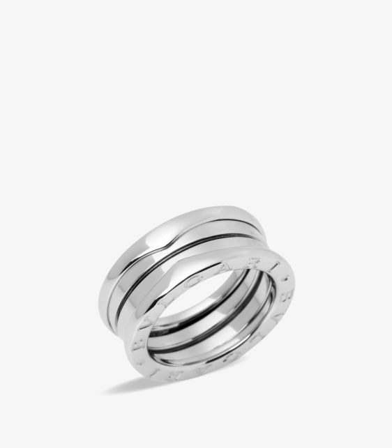 Bulgari 18ct White Gold Three Row B.zero1 Ring at Xupes