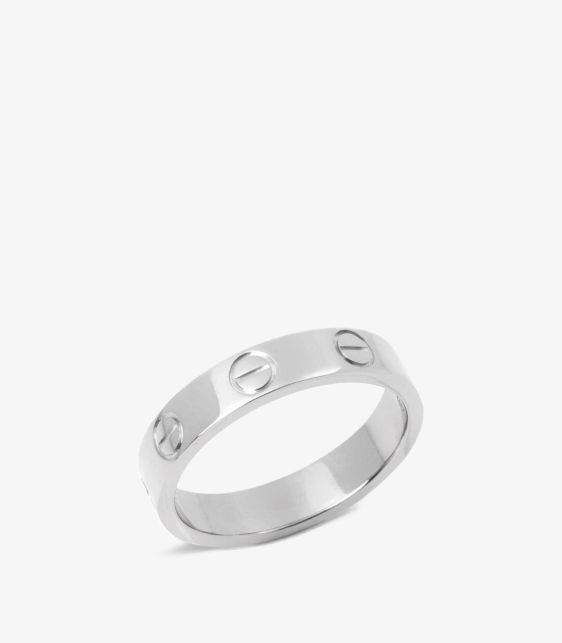 18ct White Gold Love Wedding Band Ring