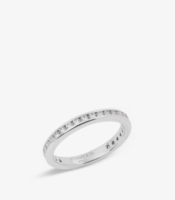 Tiffany & Co. Brilliant Cut Diamond Platinum Full Eternity Ring at Xupes