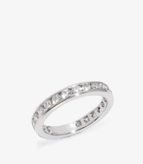 Tiffany & Co. Brilliant Cut Diamond Platinum Full Eternity Ring at Xupes