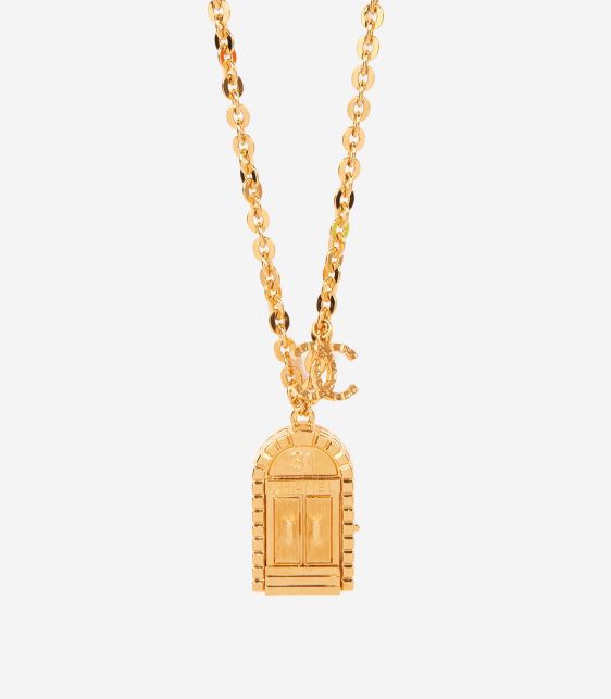 Chanel Gold Tone 31 Rue Cambon Door Necklace at Xupes