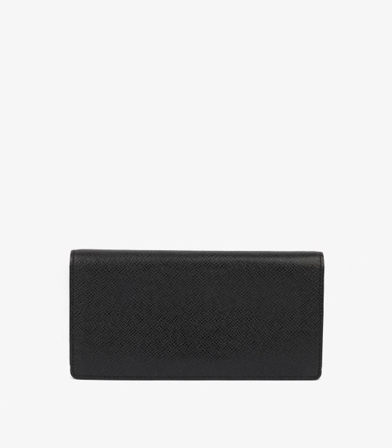 Louis Vuitton Black Taiga Leather Brazza Wallet at Xupes