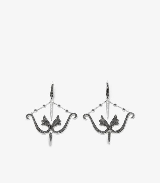 Stephen Webster Diamond Set 18ct White Gold Jewels Verne Drop Earrings at Xupes