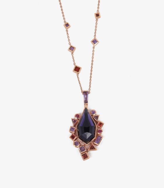 Stephen Webster Amethyst Crystal Haze Gold Struck 18ct Rose Gold Pendant at Xupes