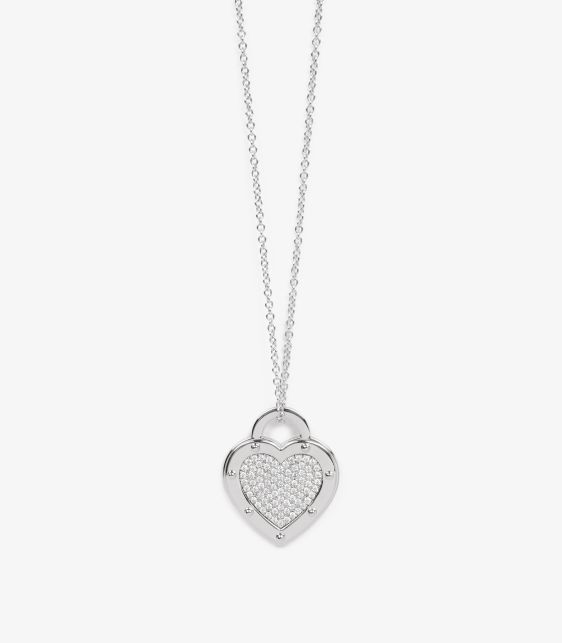 Tiffany & Co. Pave Diamond Platinum Return to TIffany Heart Pendant at Xupes