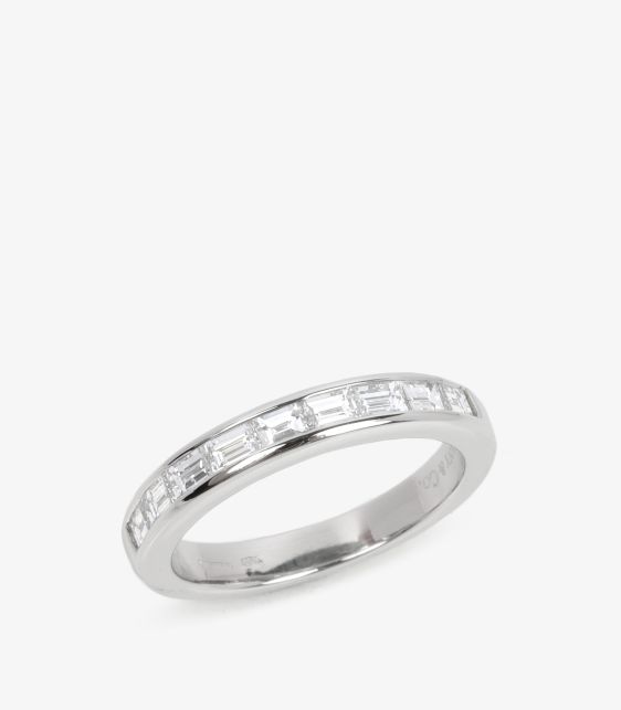 Tiffany & Co. Baguette cut Diamond Half Eternity Ring at Xupes
