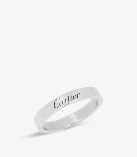 Cartier Platinum C de Cartier Wedding Band Ring at Xupes