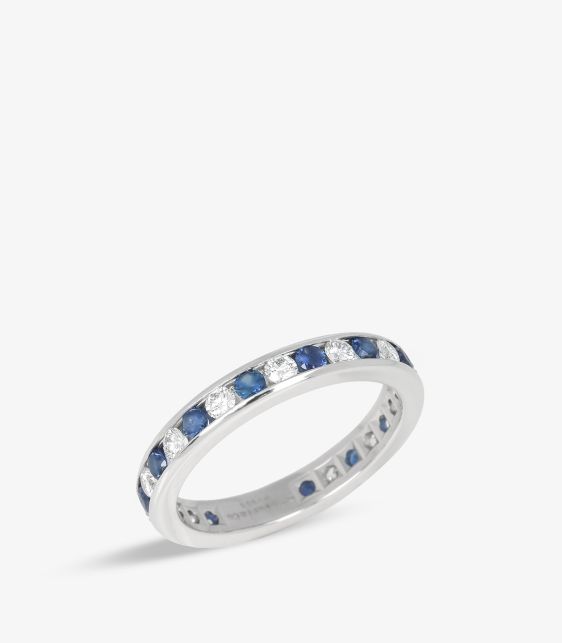 Tiffany & Co. Brilliant cut Sapphire and Diamond Platinum Full Eternity Ring at Xupes