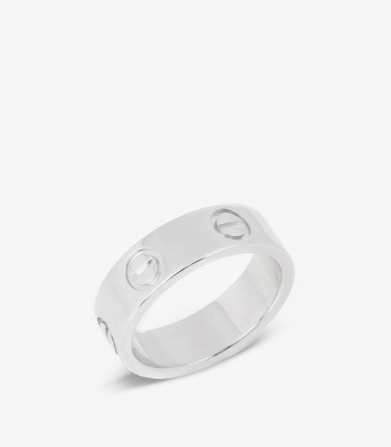 Cartier Platinum Love Band Ring at Xupes
