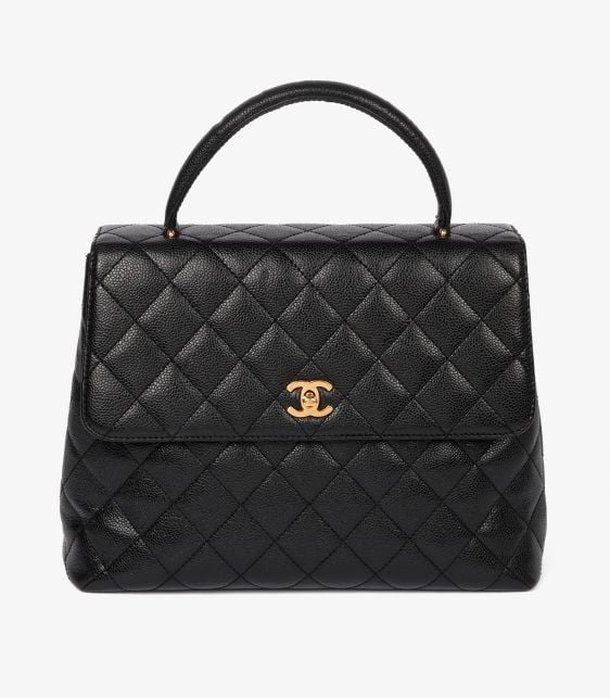 Chanel Pre-Owned Black Caviar Leather Classic Kelly CB1345 at Xupes