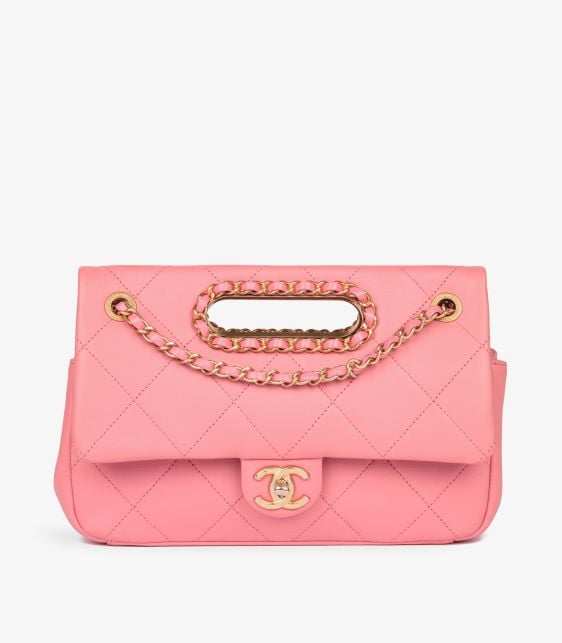 Pink Quilted Lambskin A Real Catch Classic Flap Bag