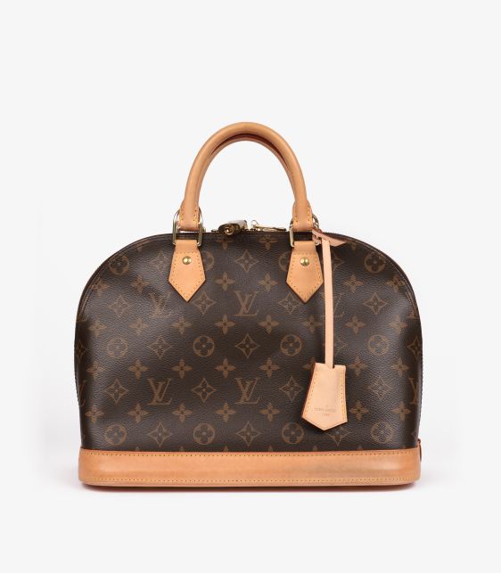 Brown Monogram Coated Canvas & Vachetta Leather Alma PM
