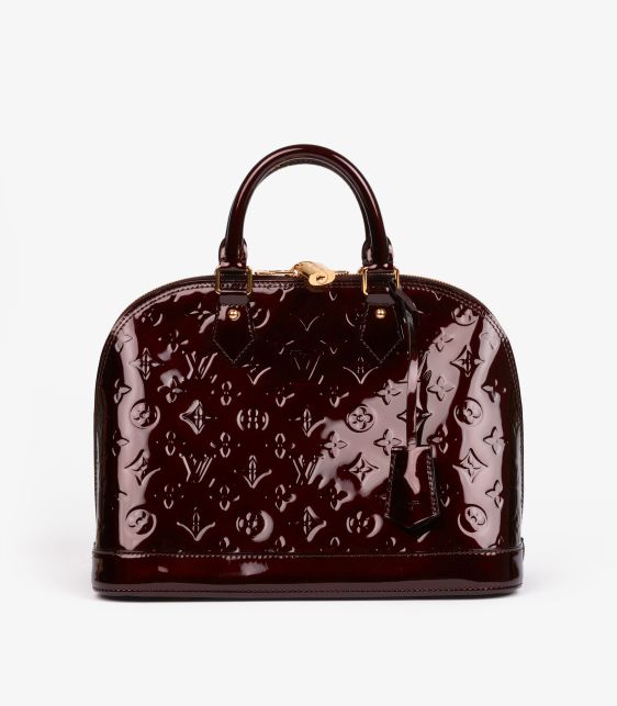 Amarante Monogram Vernis Leather Alma PM