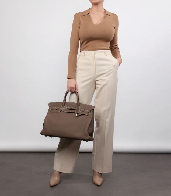 Etoupe Togo Leather Birkin 40cm Retourne