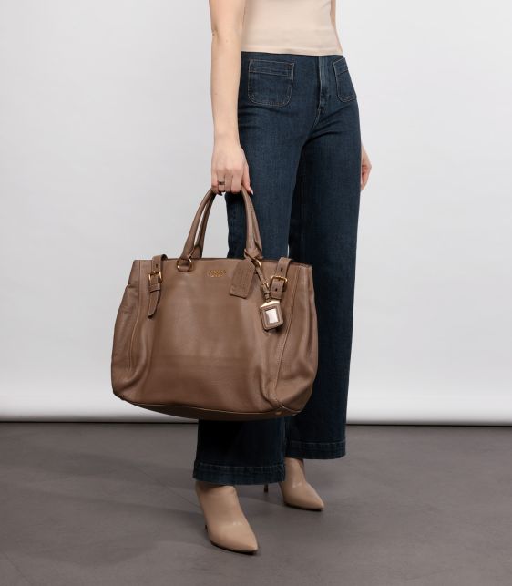 Taupe Deerskin Cervo Tote