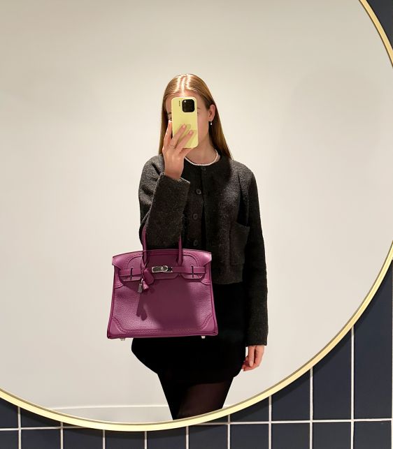 Anemone Togo & Swift Leather Ghillies Birkin 30cm Retourne