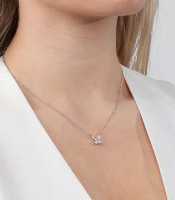Marquise cut Diamond Platinum Large Victoria Pendant