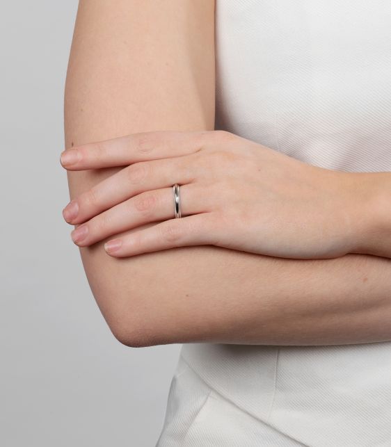 Platinum Milgrain Wedding Band Ring