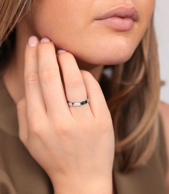 Platinum C de Cartier Wedding Band Ring