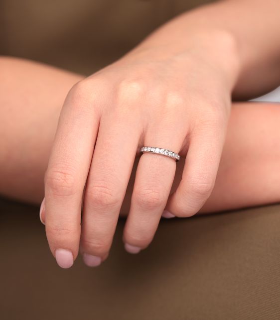 Brilliant Cut Diamond Platinum Full Eternity Ring