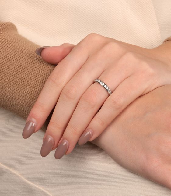 Brilliant Cut Diamond Platinum Full Eternity Ring